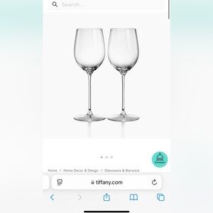 Brand new Tiffany & Co Wine Glasses
